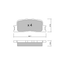 Pastiglie freno posteriori GT2i Club per LEXUS ES II (MCV_, VZV_) 3.3 (MCV31_) 229cv 1996-08-01-2008-06-01