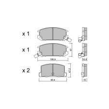 Plaquettes de frein GT2i Club Arrière pour TOYOTA MR 2 II (SW2_) 2.0 16V (SW20_) 176cv 1989-12-01-2000-05-01