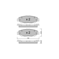 GT2i Club remblokken achter voor LEXUS LS II (_F2_) 350 (GSE31_) 310pk 1994-12-01-2000-12-01 - GT-PC7751 - 3666618588506