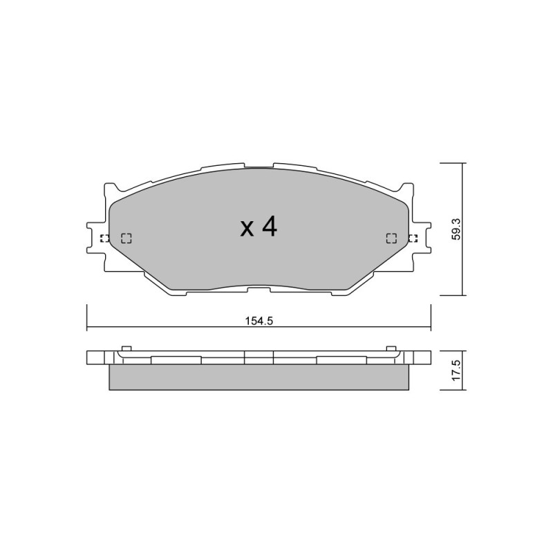 GT2i Club Avant remblokken voor LEXUS IS C (GSE2_) 450h (GRS191_, GWS191_) 346pk 2009-04-01- - GT-PC7760 - 3666618588513