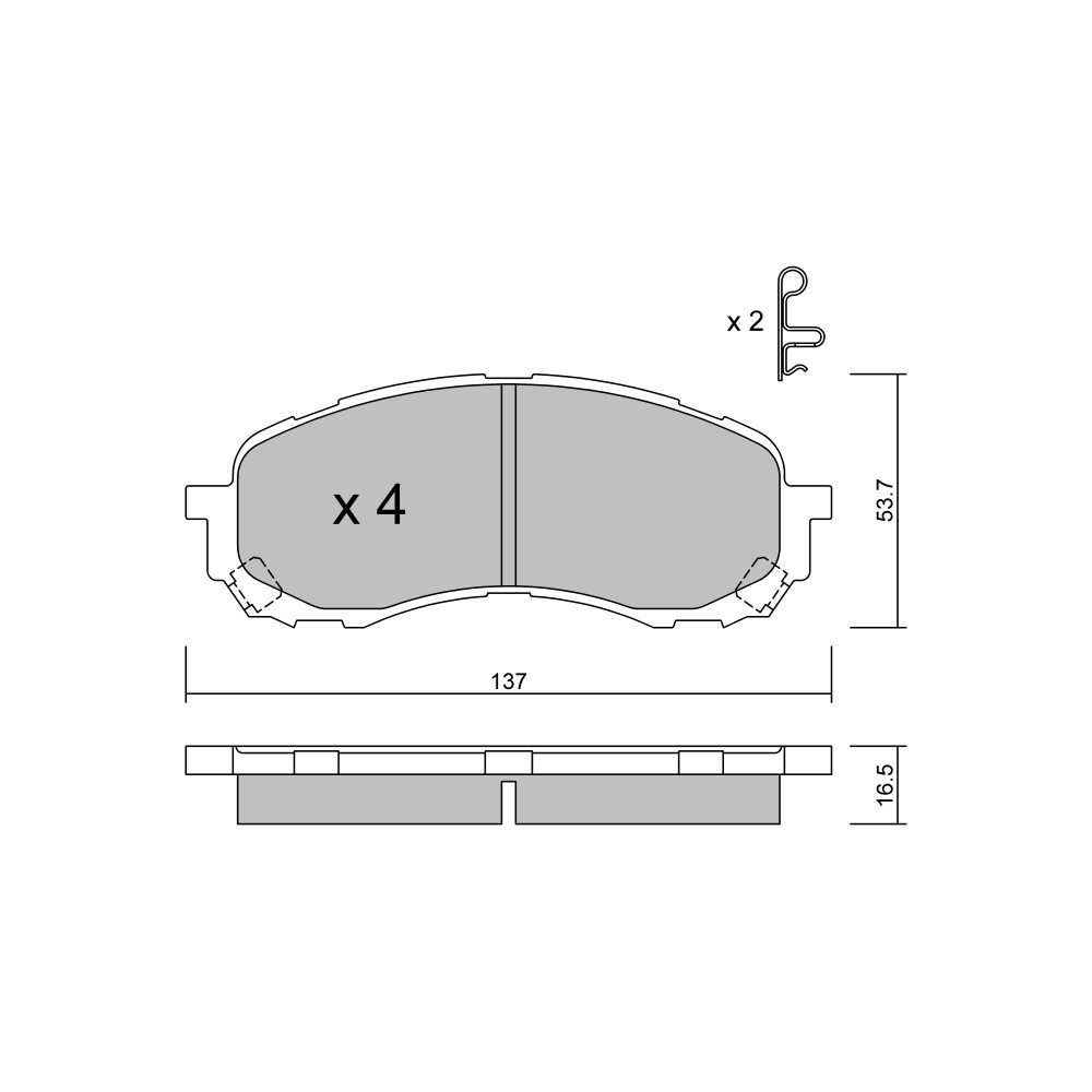 GT2i Club Avant remblokken voor SUBARU Impreza II Sedan (GD) 2.5 AWD 173pk 2000-12-01-2009-06-01 - GT-PC7780 - 3666618588537