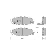 Plaquettes de frein GT2i Club Arrière pour SUBARU Legacy V SW (BR) 2.5 GT AWD 286cv 2008-06-01-