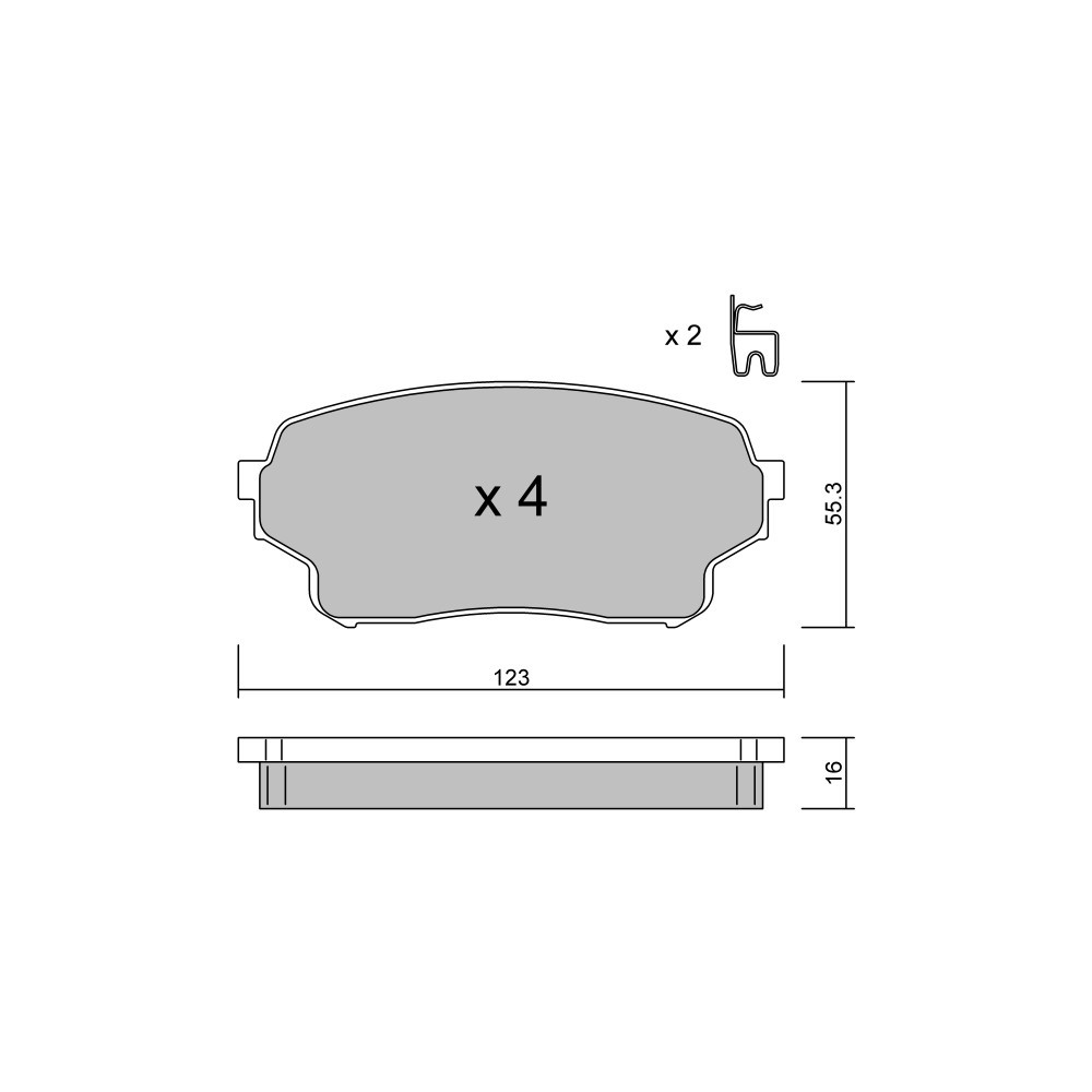 GT2i Club Front brake pads for SUZUKI Grand Vitara II (JT, TE, TD)/ Grand Escudo 2.7 4WD (JB627) 188cv 2005-04-01- - GT-PC7810 - 3666618588568