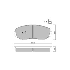 Plaquettes de frein GT2i Club Avant pour SUZUKI Grand Vitara II (JT, TE, TD)/ Grand Escudo 3.6 4WD 252cv 2005-04-01-
