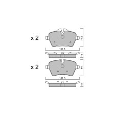 GT2i Club Front brake pads for MINI Mini (R56-R57-R58-R59) 1.6i 16V Turbo S 2007-15 - Brake calipers Trw 