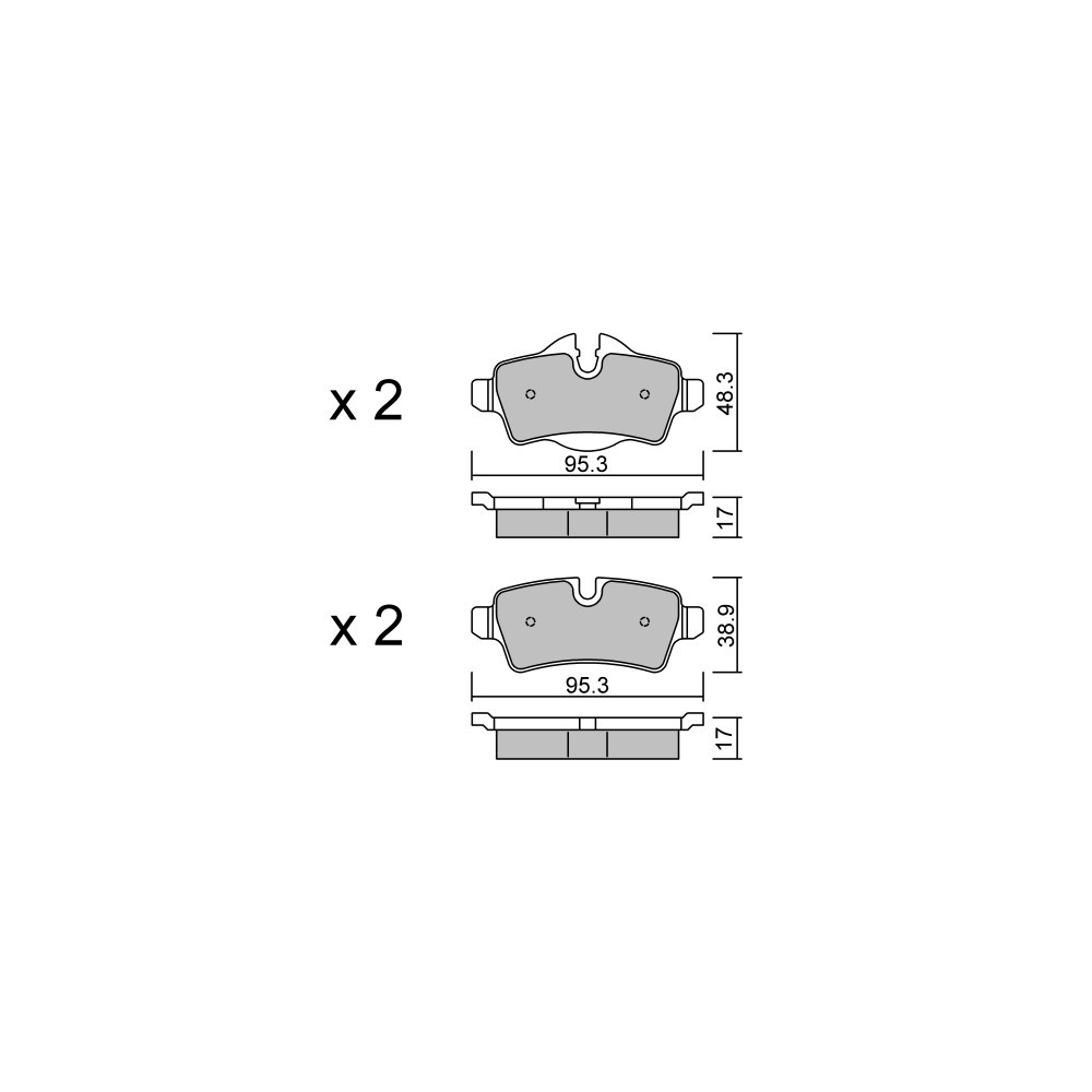 Remblokken GT2i Club Achter voor MINI Mini (R56-R59) 1.4i 16V, 1.6i 16V, 1.6D, 2.0D/SD 07-15 - Trw remklauwen - GT-PC7850 - 3666618588599
