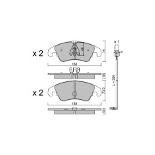 GT2i Club Front brake pads for AUDI Q5 I (8RB) SQ5 TDI quattro 313cv 2008-11-01-2017-05-01