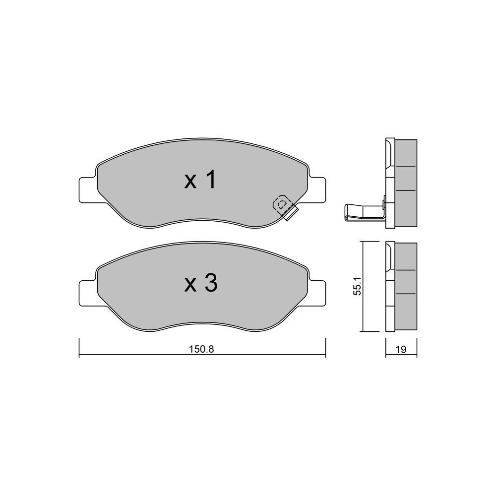 Plaquettes de frein GT2i Club Avant pour OPEL Corsa D (S07) 3.0 259cv 2006-07-01-2014-08-01 - GT-PC7930 - 3666618588728