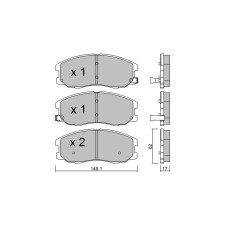 GT2i Club Avant remblokken voor OPEL Antara (L07) 3.0 259pk 2006-05-01-2017-08-01 - GT-PC7940 - 3666618588735