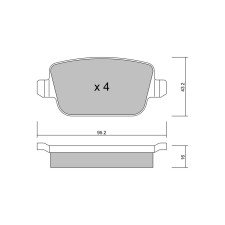 Plaquettes de frein GT2i Club Arrière pour FORD Focus 2.5i 20V Turbo RS 305 hp 2004-12 - Etriers de frein Trw 