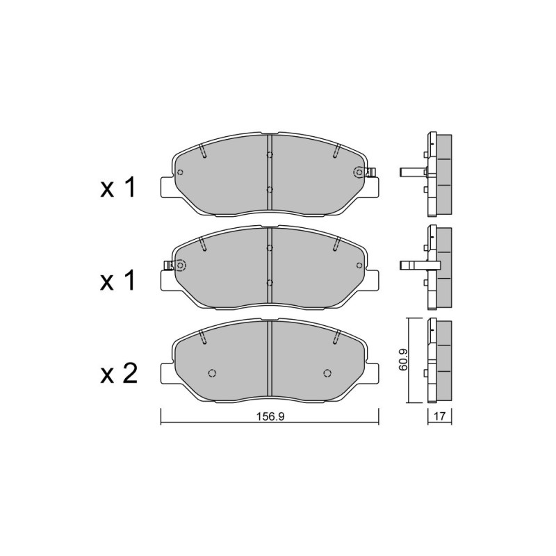GT2i Club Avant remblokken voor HYUNDAI Santa Fe II (CM) 3.5 4WD 286pk 2005-01-01-2012-12-01 - GT-PC8030 - 3666618588810