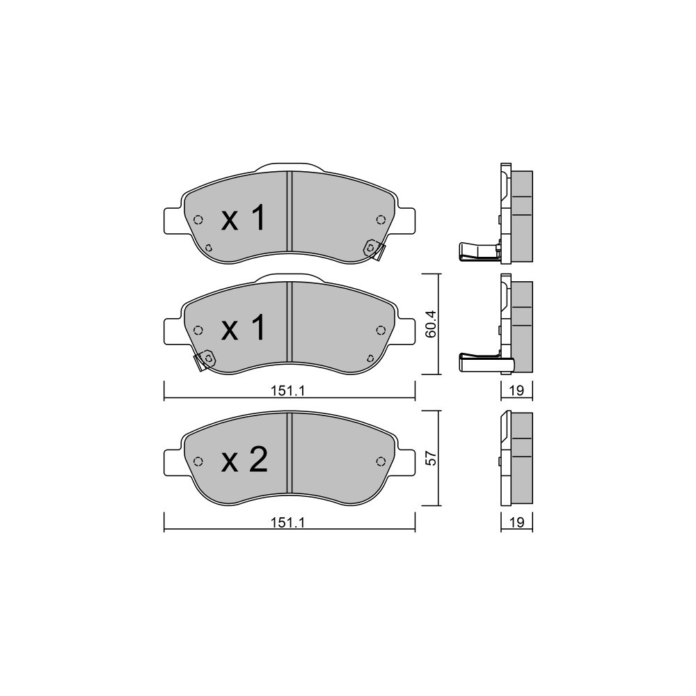 Plaquettes de frein GT2i Club Avant pour HONDA CR-V III (RE_) 2.4 188cv 2006-06-01- - GT-PC8050 - 3666618588834