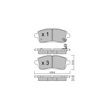 GT2i Club Front brake pads for SUZUKI Swift V 1.2 Hybrid, 1.4 Sport 2017-23 - Brake calipers Trw