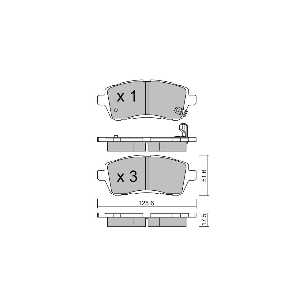 GT2i Club Front brake pads for SUZUKI Swift V 1.2 Hybrid, 1.4 Sport 2017-23 - Brake calipers Trw - GT-PC8090 - 3666618588865