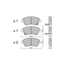 GT2i Club Avant remblokken voor TOYOTA Auris I (_E15_)/ Corolla/ Blade 1.8 (ZRE152_) 147pk 2006-10-01-2012-09-01 - GT-PC8100 - 3666618588889