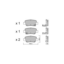 Remblokken GT2i Club Achter voor TOYOTA Corolla VIII Sedan (_E15_, _E14_) 300h (AWL10_) 181pk 2006-10-01- - GT-PC8120 - 3666618588902