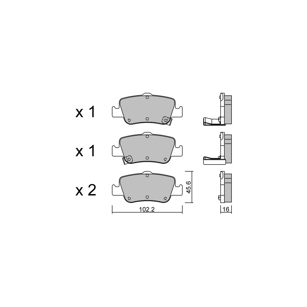 Remblokken GT2i Club Achter voor TOYOTA Corolla VIII Sedan (_E15_, _E14_) 300h (AWL10_) 181pk 2006-10-01- - GT-PC8120 - 3666618588902