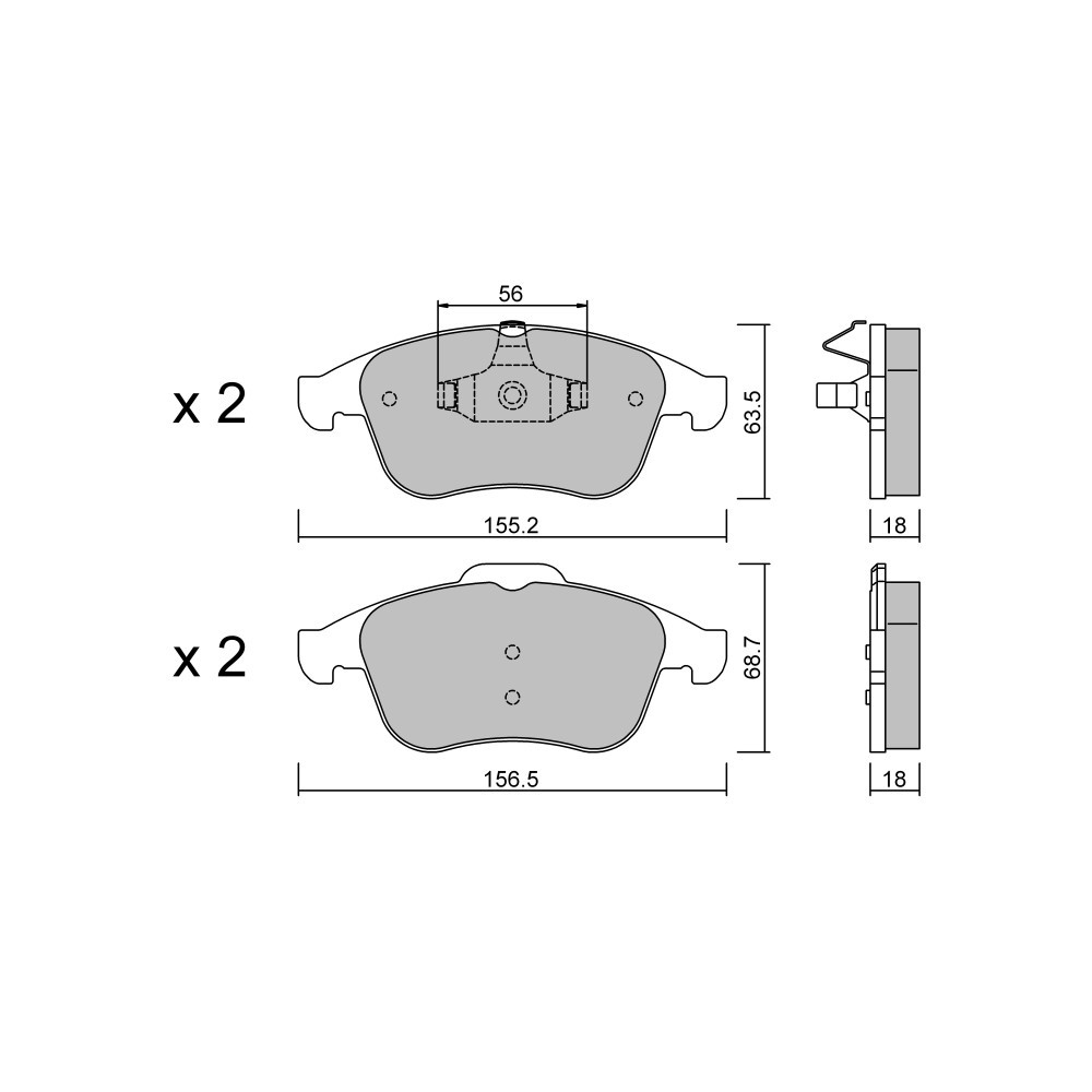 GT2i Club Avant remblokken voor RENAULT Latitude (L70_) 3.0 dCi 241pk 2010-07-01- - GT-PC8191 - 3666618588957