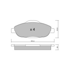 Pastiglie freno anteriori GT2i Club per PEUGEOT 308 I (4A_, 4C_) 1.6 16V 150cv 2007-09-01-2015-12-01