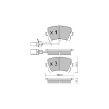 Plaquettes de frein GT2i Club Arrière pour AUDI Q3 I (8UB, 8UG) RS performance 2.5 quattro 368cv 2011-06-01-2019-12-01