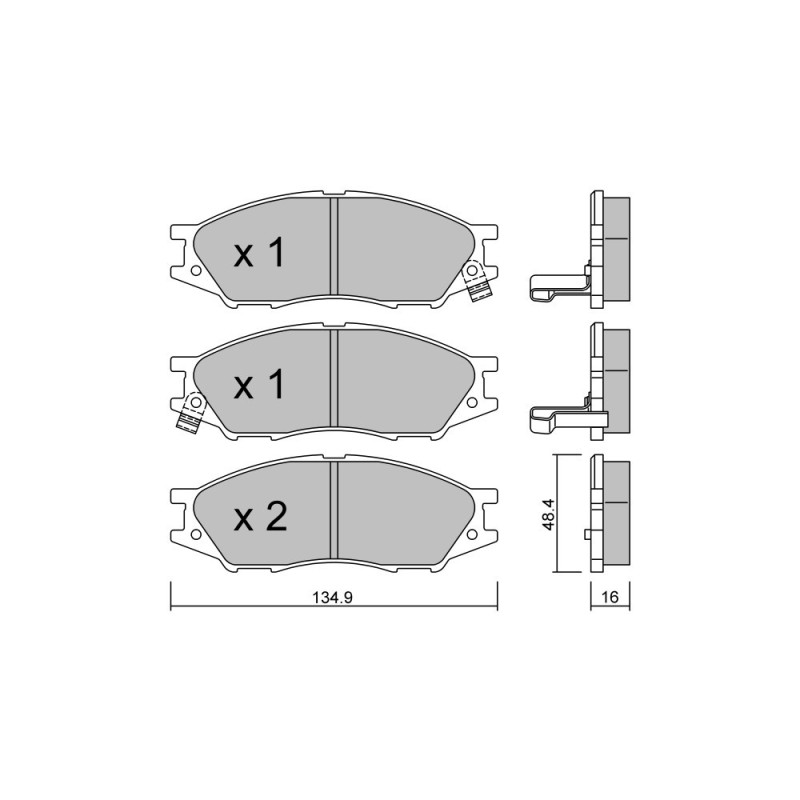 GT2i Club Avant remblokken voor NISSAN Almera II (N16) 2.2 dCi 136pk 2000-04-01- - GT-PC8260 - 3666618588995