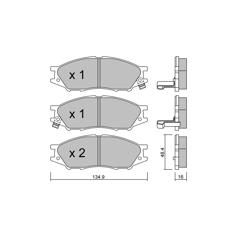 GT2i Club Front brake pads for NISSAN Almera II (N16) 2.2 dCi 136cv 2000-04-01- - GT-PC8260 - 3666618588995