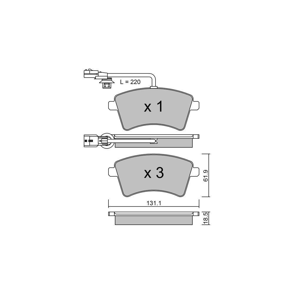 Plaquettes de frein GT2i Club Avant pour RENAULT Kangoo II (KW0/1_) / Grand Kangoo 1.5 Blue dCi 115 116cv 2008-02-01- - GT-PC8281 - 3666618589022