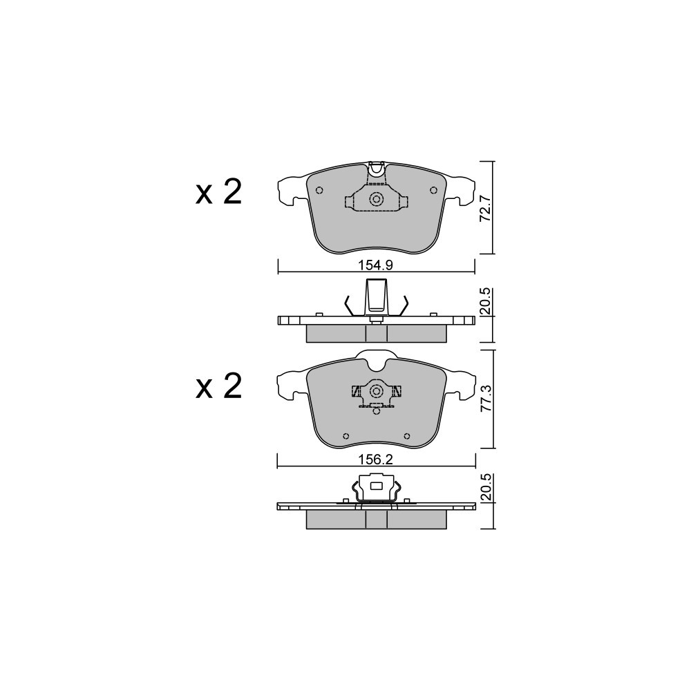 Plaquettes de frein GT2i Club Avant pour SAAB 9-3 II SW (YS3F) 2.8 Turbo V6 277cv 2005-03-01-2015-02-01 - GT-PC8290 - 3666618589046