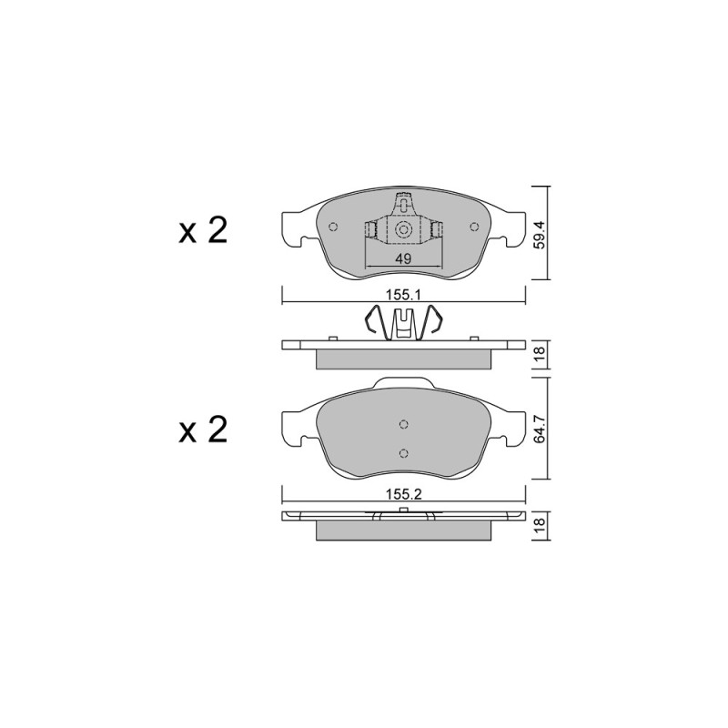 GT2i Club Avant remblokken voor RENAULT Arkana I (LCM_) 1.3 TCe 160 EDC 158pk 2019-08-01- - GT-PC8330 - 3666618589077