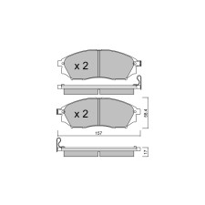 Plaquettes de frein GT2i Club Avant pour INFINITI Q60 Cabrio 3.7 AWD 351cv 2013-10-01-