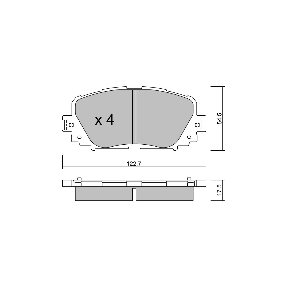 Plaquettes de frein GT2i Club Avant pour TOYOTA Yaris II (_P9_)/ Vitz 5.7 (URJ201) 389cv 2005-01-01-2014-12-01 - GT-PC8360 - 3666618589121