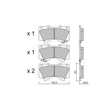 Pastiglie freno anteriori GT2i Club per TOYOTA Land Cruiser VII 200 (_J2_) 5.7 (URJ201) 389cv 2007-08-01-