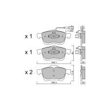 Plaquettes de frein GT2i Club Avant pour LANCIA Delta III (844_) 1.9 D Multijet 191cv 2008-08-01-2014-08-01