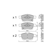 GT2i Club Avant remblokken voor FIAT 500 II L (351_, 352_) 200 CDI (204.901) 136pk 2012-09-01- - GT-PC8402 - 3666618589183