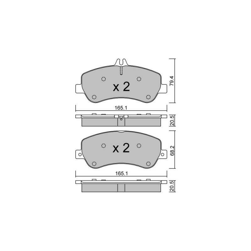 GT2i Club Avant remblokken voor MERCEDES BENZ GLK Klasse (X204) 350 CGI 306pk 2008-06-01-2015-12-01 - GT-PC8410 - 3666618589190