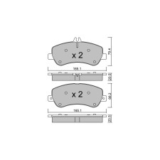 GT2i Club Avant remblokken voor MERCEDES BENZ GLK Klasse (X204) 350 CGI 306pk 2008-06-01-2015-12-01 - GT-PC8410 - 3666618589190
