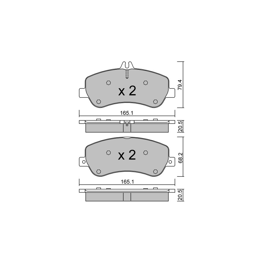 Plaquettes de frein GT2i Club Avant pour MERCEDES BENZ Classe GLK (X204) 350 CGI 306cv 2008-06-01-2015-12-01 - GT-PC8410 - 3666618589190