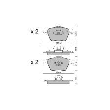 Plaquettes de frein GT2i Club Avant pour VOLVO V70 II (285) 2.4 T5 260cv 1999-11-01-2008-12-01
