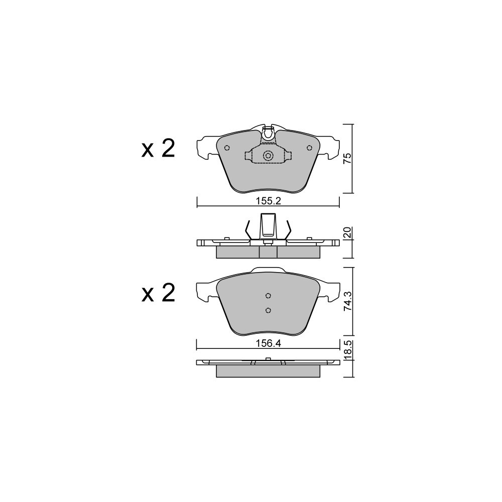 Plaquettes de frein GT2i Club Avant pour JAGUAR XJ VI (X351) 5.0 XKR-S 551cv 2009-10-01- - GT-PC8520 - 3666618589268