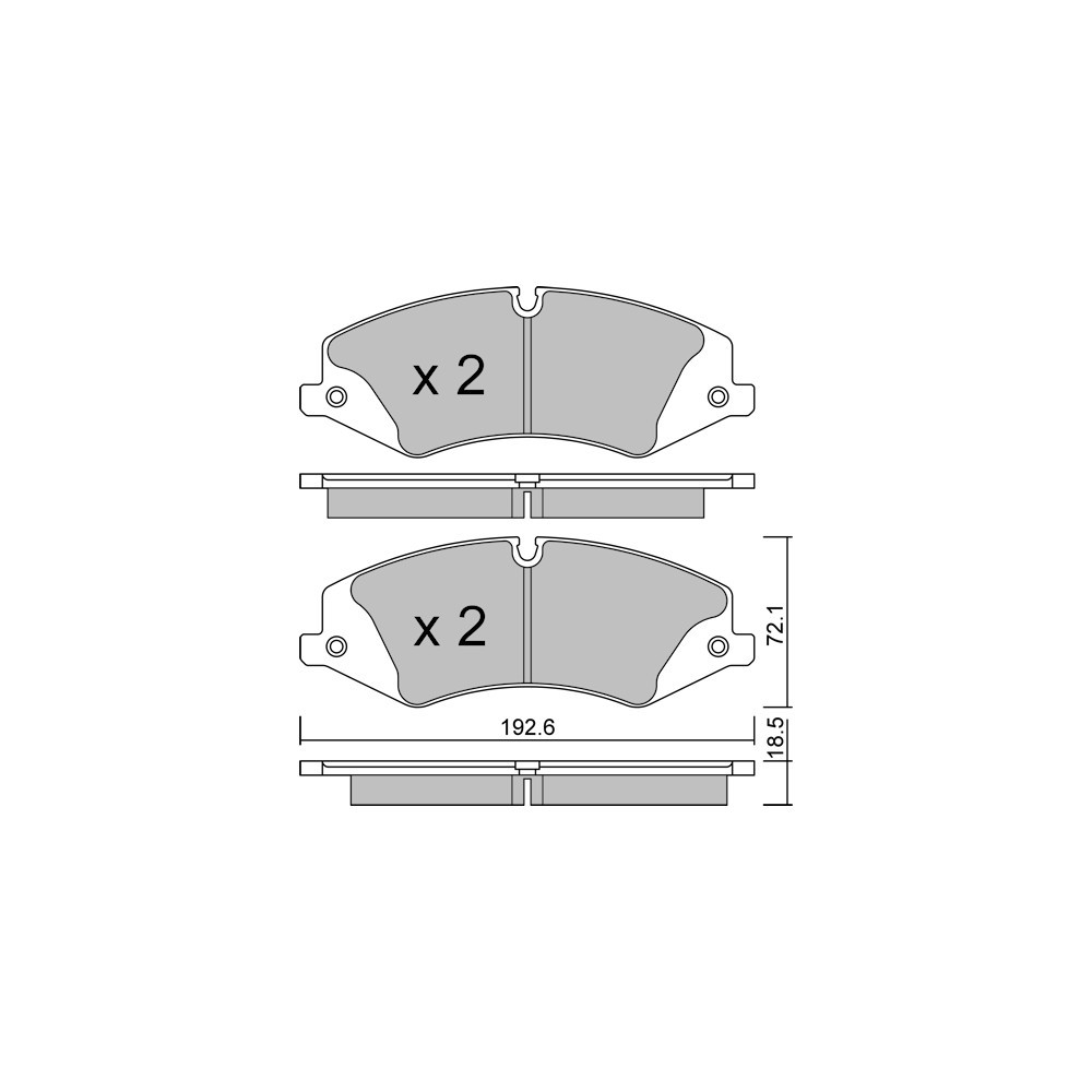 GT2i Club Avant remblokken voor LAND ROVER Range Rover III (L322) 5.0 4x4 510pk 2002-03-01-2012-08-01 - GT-PC8530 - 3666618589282