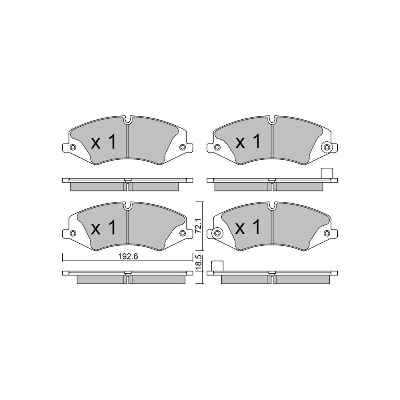 GT2i Club Avant remblokken voor LAND ROVER Discovery IV (L319) 5.0 4x4 510pk 2009-09-01-2018-12-01 - GT-PC8536 - 3666618589299