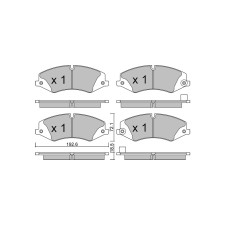 GT2i Club Front brake pads for LAND ROVER Discovery IV (L319) 5.0 4x4 510cv 2009-09-01-2018-12-01
