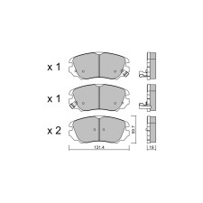 Pastiglie freno anteriori GT2i Club per SAAB 9-5 (YS3G) EV 180cv 2010-05-01-2012-01-01