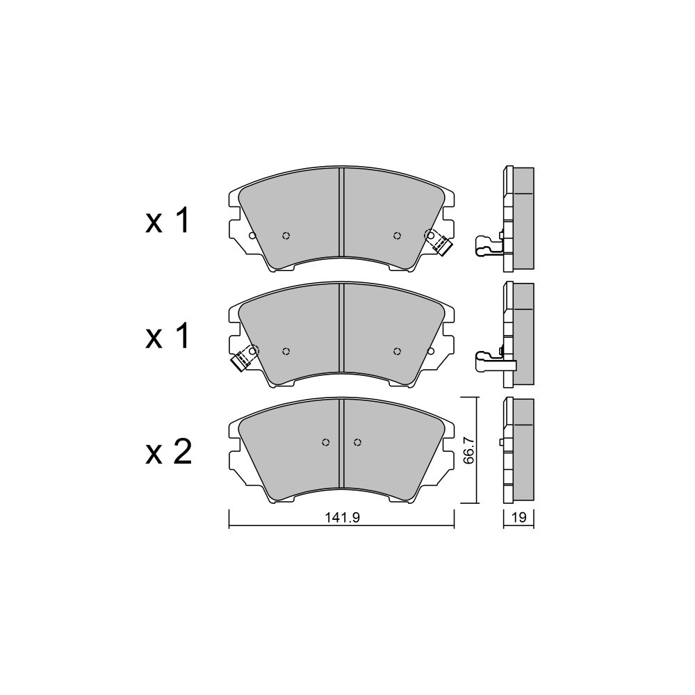 Plaquettes de frein GT2i Club Avant pour MG Marvel R EV 289cv 2021-02-01- - GT-PC8590 - 3666618589350