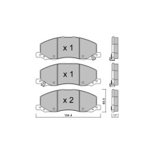 GT2i Club Avant remblokken voor OPEL Insignia A Sports Tourer (G09) 2.8 Turbo V6 XWD 301pk 2008-07-01-2017-03-01 - GT-PC8600 - 3666618589367