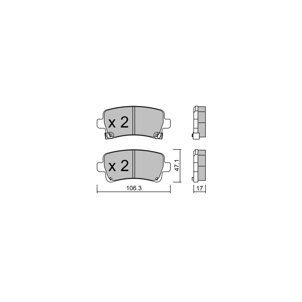GT2i Club remblokken achter voor OPEL Insignia A (G09) 2.8 V6 Turbo OPC 4x4 (69) 325pk 2008-07-01-2017-03-01 - GT-PC8610 - 3666618589374