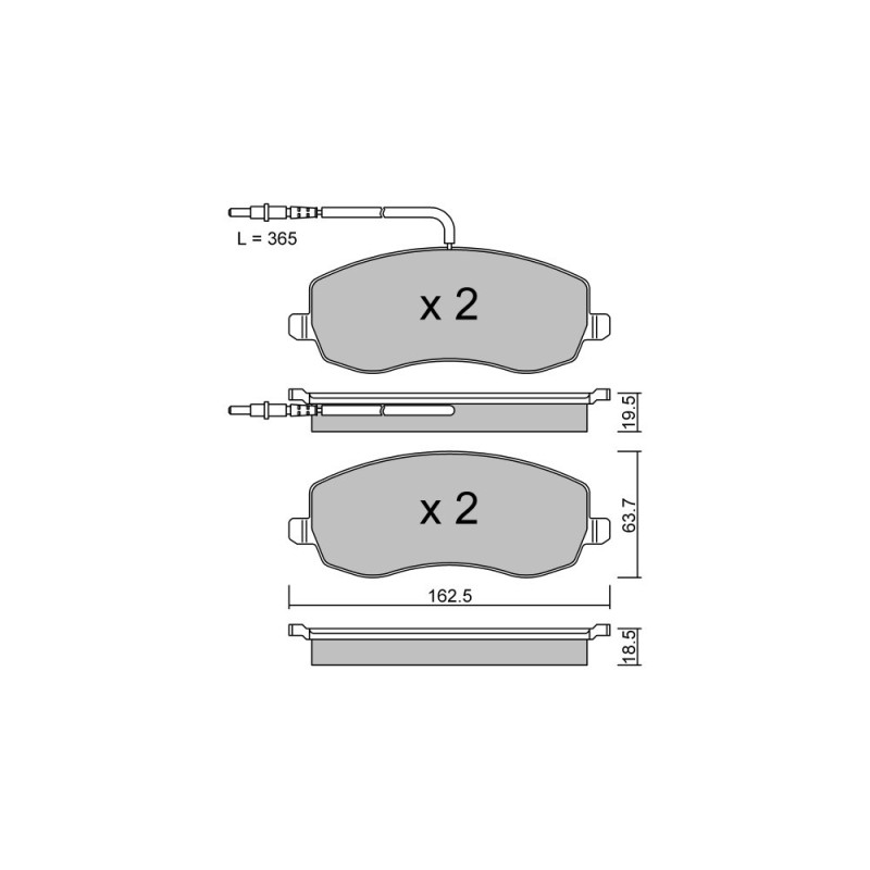 GT2i Club Avant remblokken voor CITROEN C8 (EA_, EB_) 2.2 D Multijet 170pk 2002-07-01- - GT-PC8640 - 3666618589381
