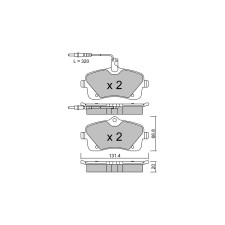 GT2i Club Avant remblokken voor PEUGEOT 407 SW (6E_) 2.0 HDi 150 Hybrid 150pk 2004-05-01- - GT-PC8700 - 3666618589411