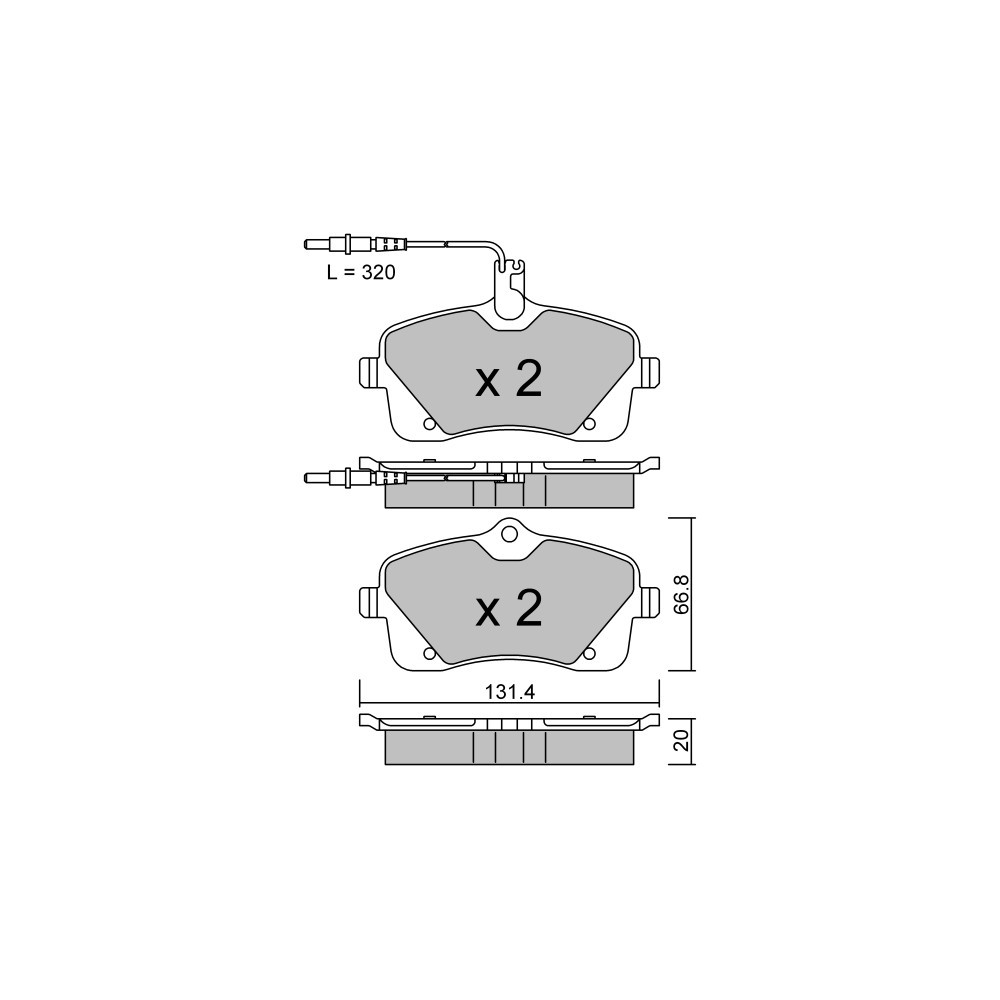GT2i Club Front brake pads for PEUGEOT 407 SW (6E_) 2.0 HDi 150 Hybrid 150cv 2004-05-01- - GT-PC8700 - 3666618589411