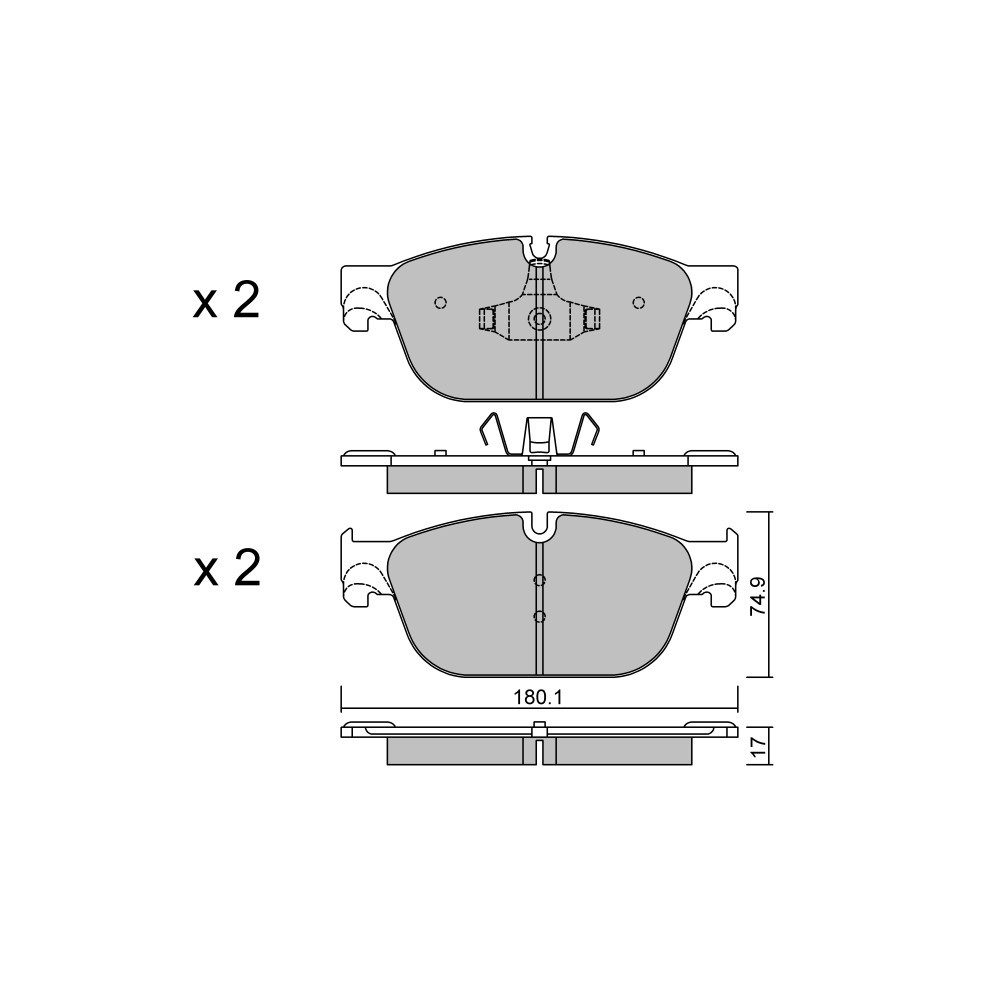 Plaquettes de frein GT2i Club Avant pour PEUGEOT Rcz 1.6i 16V THP 200 hp 2010-15 - Etriers de frein Ate  - GT-PC8710 - 3666618589428